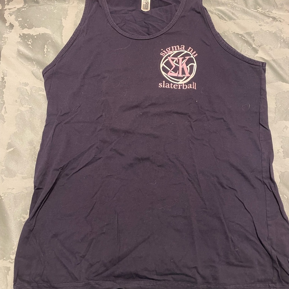 Greek Life Threads Navy Tank Top Sigma Kappa and Sigma Nu volleyball